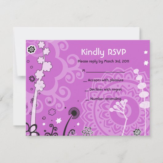 KAARTBAT Mitzvah Reply Card RSVP Kaartje (Voorkant)