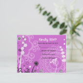 KAARTBAT Mitzvah Reply Card RSVP Kaartje (Staand voorkant)