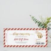 Kaartbon voor kerstcadeaus kaart (Staand voorkant)