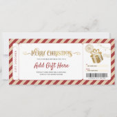 Kaartbon voor kerstcadeaus kaart (Voorkant)