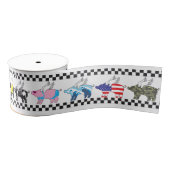 Kaartboord voor vliegend varken grosgrain lint (Spoel)