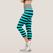 Kaartbord Striped Black en Aqua Design