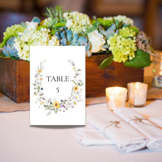 Kaartbord voor wilde bloementjes voor tuin- en blo kaart