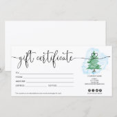 Kaartcertificaat kerstboomcadeaukaart toevoegen lo (Voorkant / Achterkant)