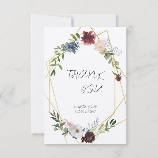 Kaartdankkaart Bedankkaart (Voorkant)