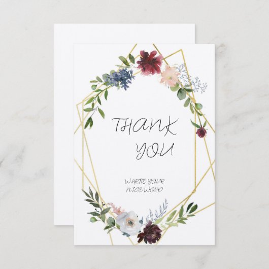 Kaartdankkaart Bedankkaart (Voorkant / Achterkant)