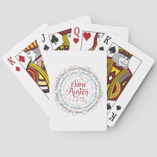 Kaartdeck afspelen - Jane Austen Period Dramas Pokerkaarten (Achterkant)