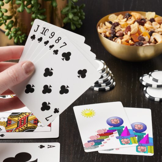 Kaartdecker afspelen pokerkaarten (Insitu)