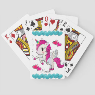 Kaartdecker Unicorn Blue Hearts afspelen Pokerkaarten
