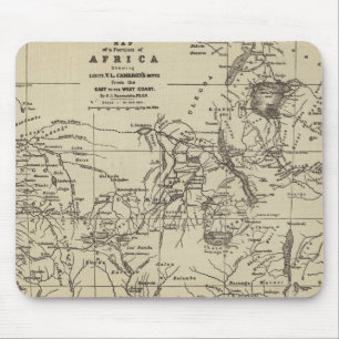 Kaartdeel van Afrika   Route van Cameron Muismat
