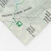 Kaartdeken van de Rainier-kaart Fleece Deken (Hoek)