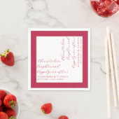 Kaarten aan liefde Modern Script Viva Magenta Servet (Insitu)