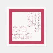 Kaarten aan liefde Modern Script Viva Magenta Servet (Voorkant)