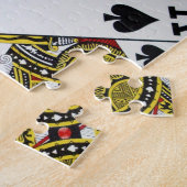 Kaarten afspelen gelaagd, puzzelpuzzel legpuzzel (Zijkant)