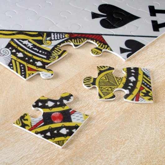 Kaarten afspelen gelaagd, puzzelpuzzel legpuzzel (Zijkant)