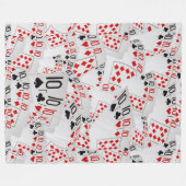 Kaarten afspelen in een gelaagd patroon, fleece deken (Voorkant (Horizontaal))