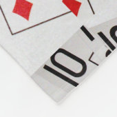 Kaarten afspelen in een gelaagd patroon, fleece deken (Hoek)