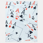 Kaarten afspelen in een gelaagd patroon, fleece deken (Voorkant)