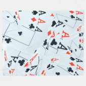 Kaarten afspelen in een gelaagd patroon, fleece deken (Voorkant (Horizontaal))