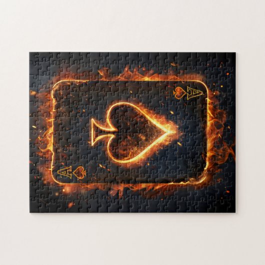 Kaarten afspelen. legpuzzel (Horizontaal)