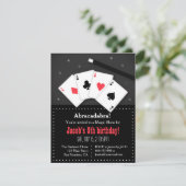 Kaarten afspelen Magische Partij Uitnodigingen (Staand voorkant)