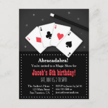 Kaarten afspelen Magische Partij Uitnodigingen