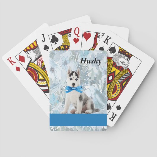 Kaarten afspelen met Husky Illustratie (Achterkant)