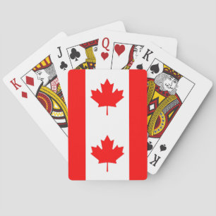 Kaarten afspelen met vlag van Canada