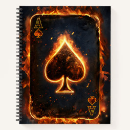 Kaarten afspelen. notitieboek