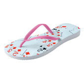 Kaarten afspelen op vijf, teenslippers (Schuin)