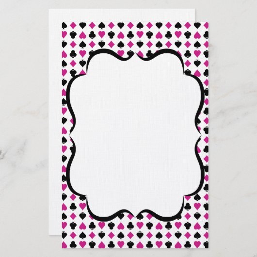Kaarten afspelen Roze en Zwart (Voorkant / Achterkant)