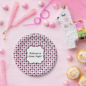 Kaarten afspelen Roze en Zwart Papieren Bordje (Feest)