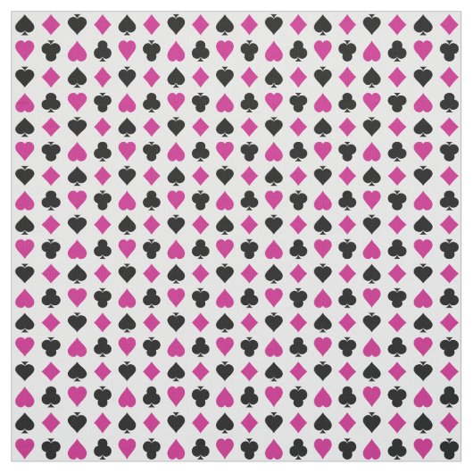 Kaarten afspelen Roze en Zwart Stof (Swatch)