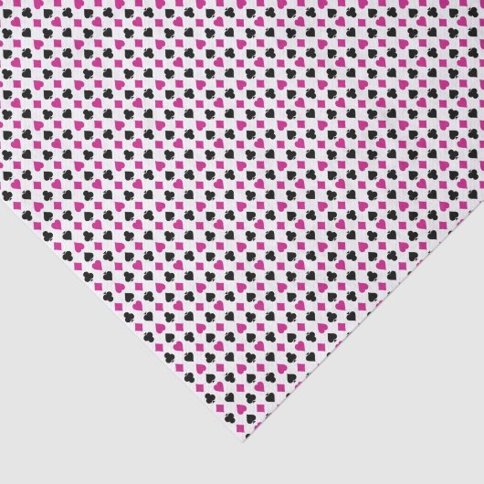 Kaarten afspelen Roze en Zwart Tissuepapier (Detail)