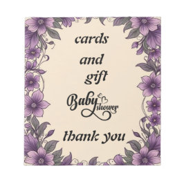 kaarten baby shower notitieblok