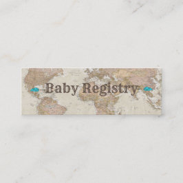Kaarten baby shower register mini visitekaartje
