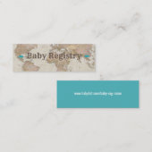 Kaarten baby shower register mini visitekaartje (Voorkant / Achterkant)