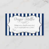 Kaarten Baby shower van Navy Silver Diaper Raffle (Voorkant)