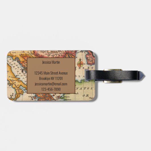  kaarten bagagelabel (Achterkant horizontaal)