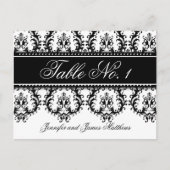 Kaarten bindtafel Damask Names Black (Voorkant)