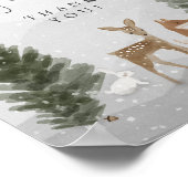 Kaarten & Cadeaubordje Winter Boho Woodland Shower Poster (Hoek)