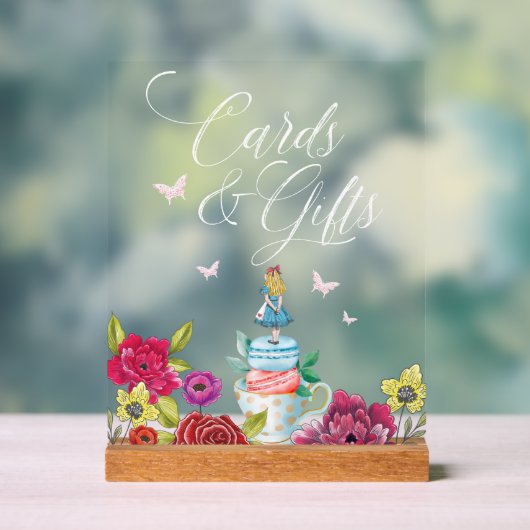 Kaarten & Cadeaus Alice In Wonderland Levendige Bl Acryl Bord (Neutraal)