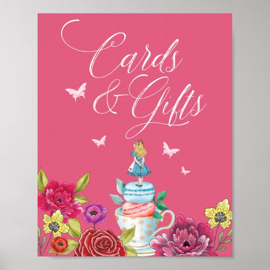 Kaarten & Cadeaus Alice In Wonderland Levendige Bl Poster (Voorkant)