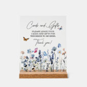 Kaarten & Cadeaus Blauwe Klokjes Bruidsbruiloft Acryl Bord (Voorkant)