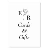 Kaarten & Cadeaus Bloemig Monogram Tafelbord (Achterkant)