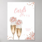 Kaarten Cadeaus Blush Floral Vrijgezellenfeest Taf Poster (Voorkant)
