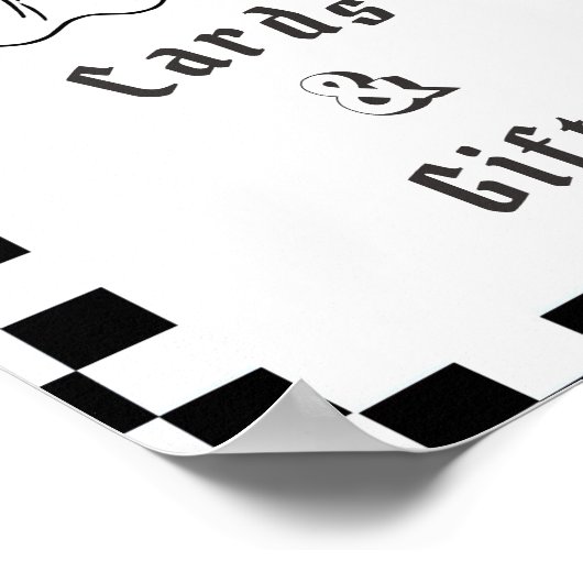 " Kaarten & Cadeaus " Boo Funny Baby shower Game Poster (Hoek)