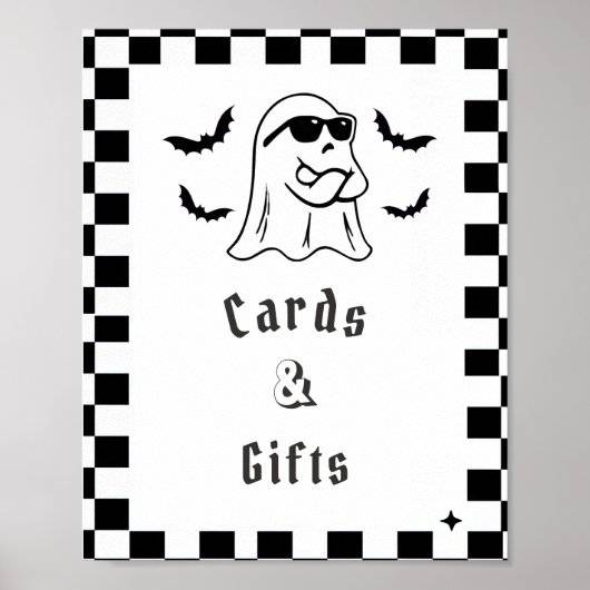 " Kaarten & Cadeaus " Boo Funny Baby shower Game Poster (Voorkant)