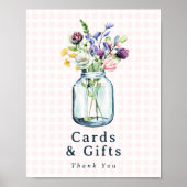 Kaarten & Cadeaus Bord Rustieke Wilde Bloem Mason Poster (Voorkant)