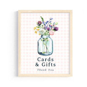Kaarten & Cadeaus Bord Rustieke Wilde Bloem Mason  Poster